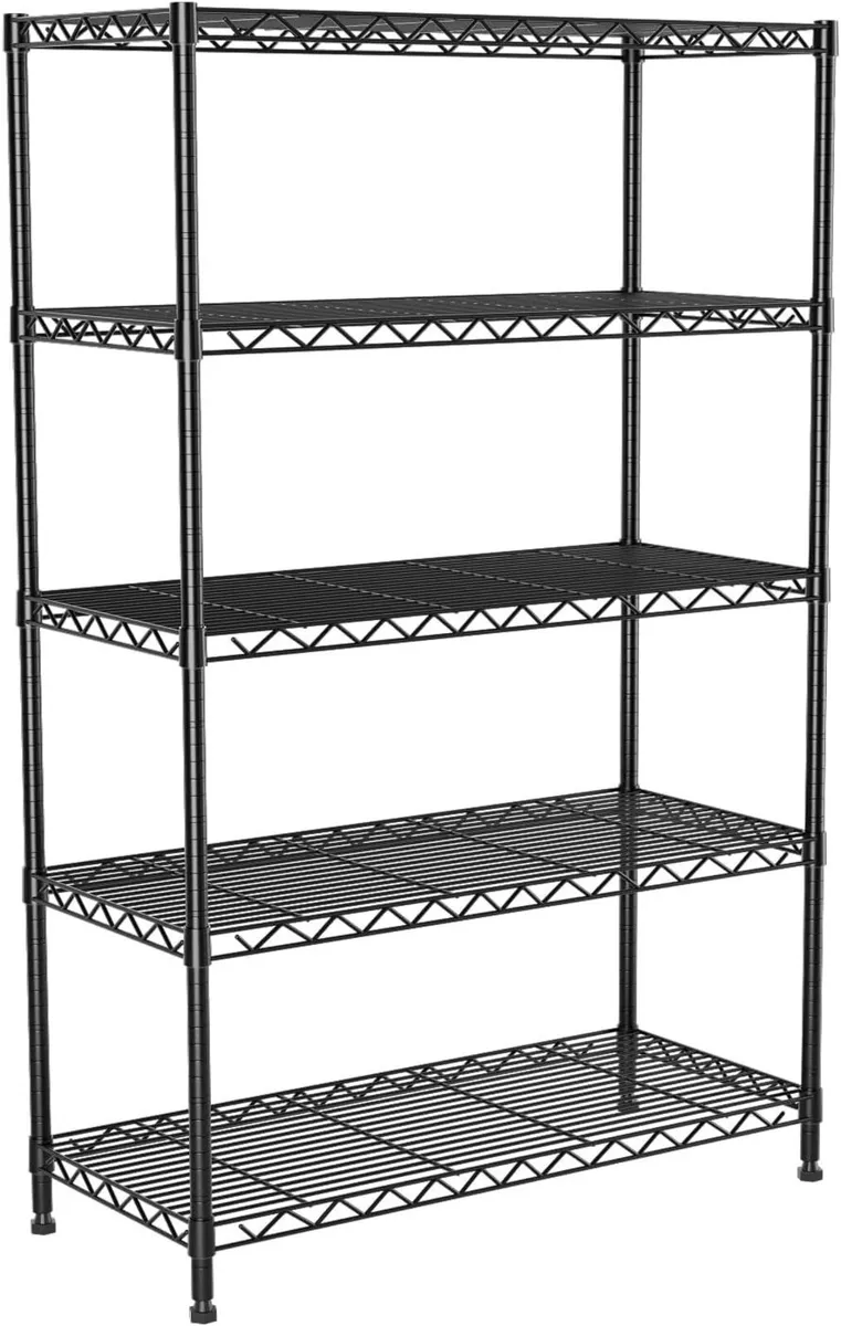 5-Tier Heavy Duty Wire Shelving Unit (76Wx35.5Dx15 - Image 1