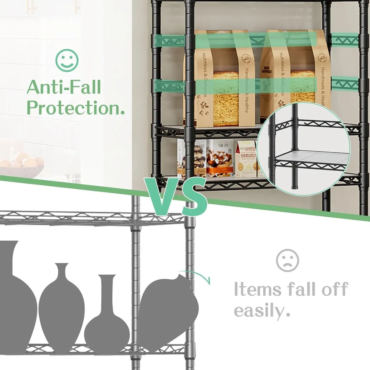 6-Tier Wire Shelving Unit Metal Units Heavy Duty - Image 4
