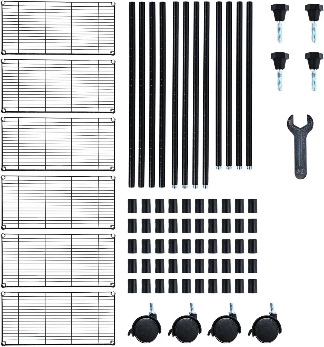 6-Shelf Heavy Duty Storage Shelving Unit With - Image 4