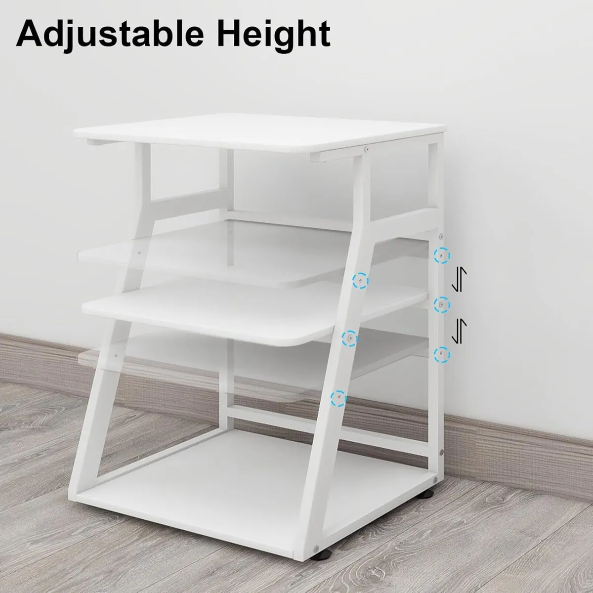 60x50x75cm 3 Tier Printer Table with Storage - Image 4