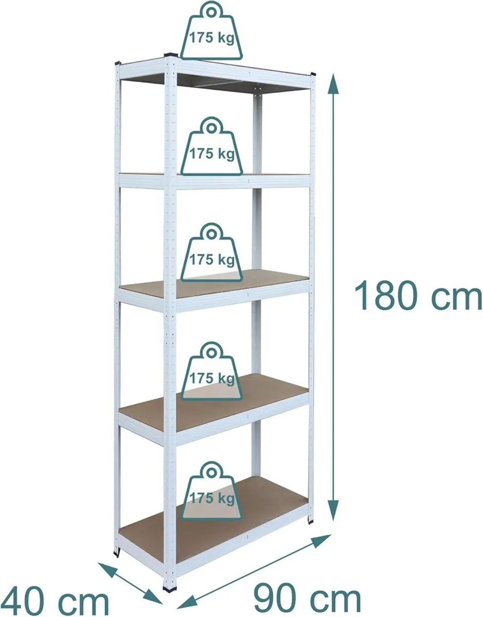 Heavy-Duty Shelving Unit 5 Shelves Boltless - Image 3