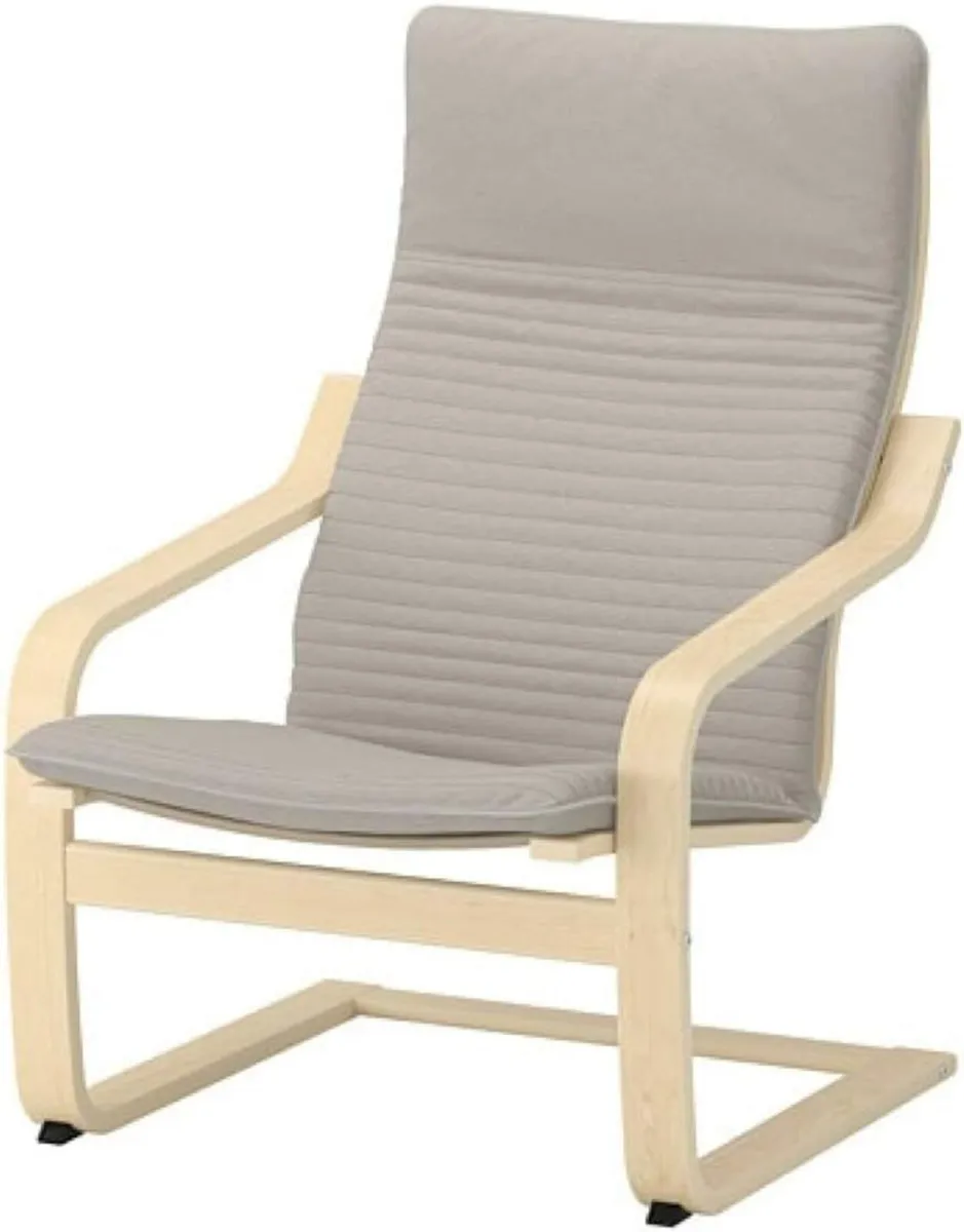Poang Armchair Birch Veneer Knisa Light Beige - Image 1