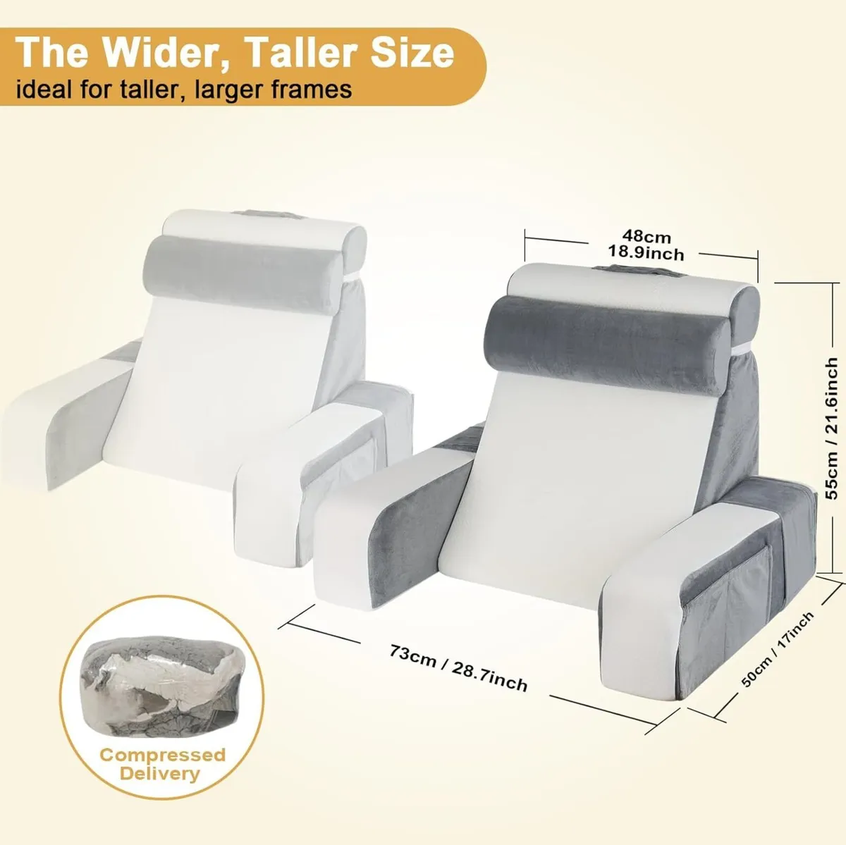 Large Reading Pillow for Adults Comfy Memory Foam - Image 2