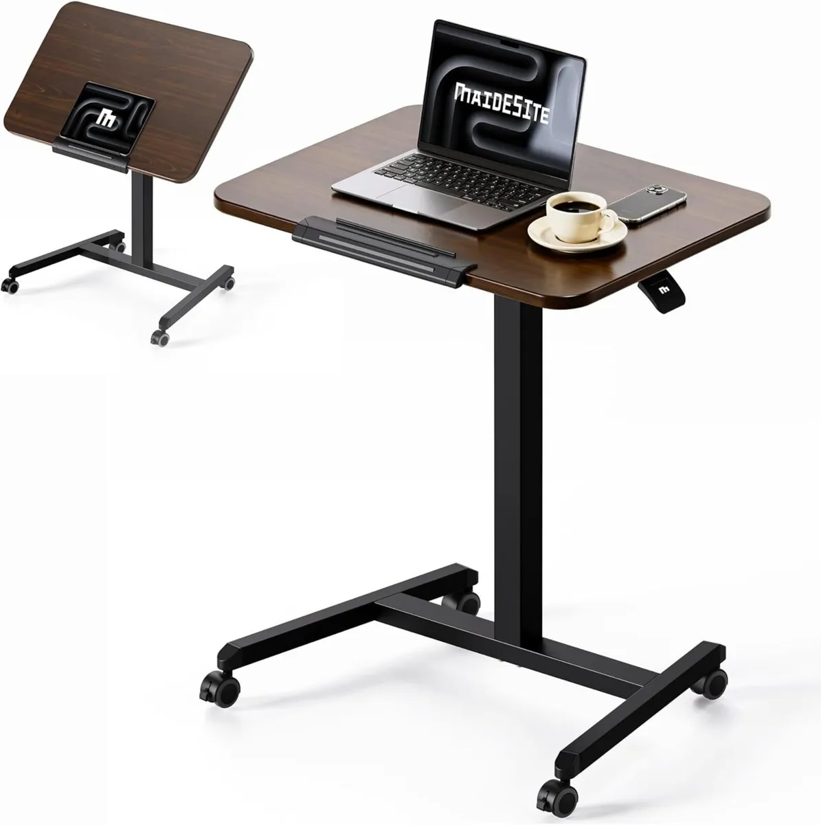 Fit Pro Overbed Table with Wheels Height Adjustabl - Image 1