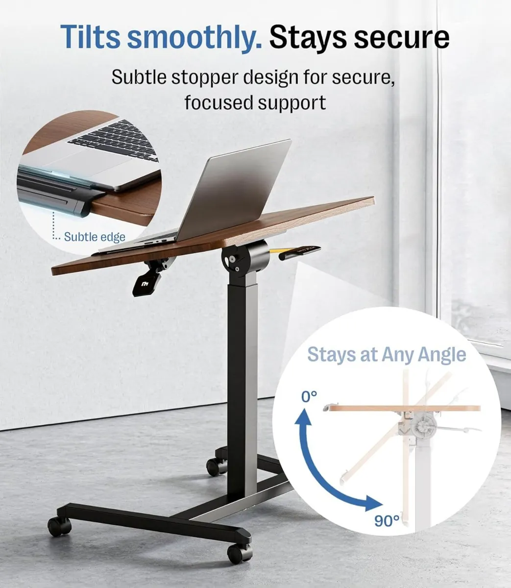 Fit Pro Overbed Table with Wheels Height Adjustabl - Image 4