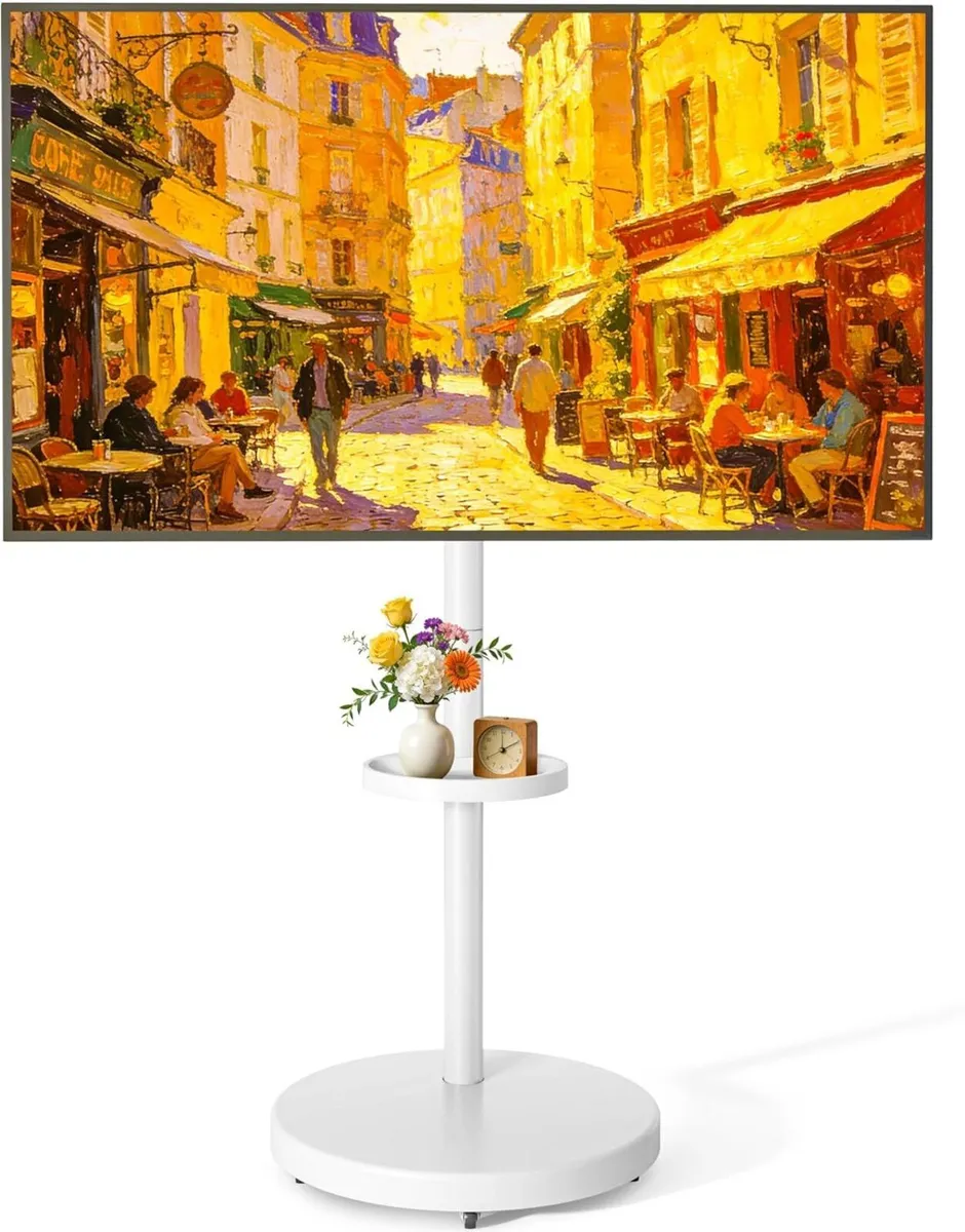 Rolling TV Stand with Wheels for 32–65 Inch TVs - Image 1