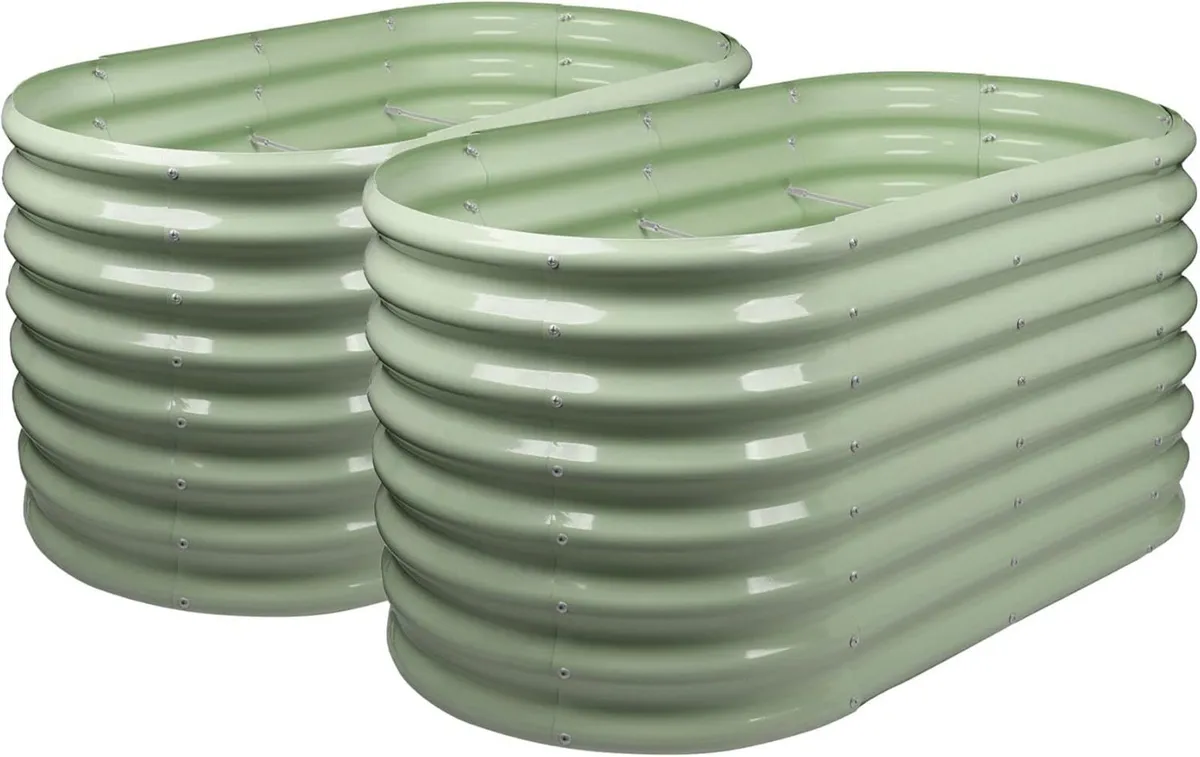 Raised Garden Bed - Green 120 x 60 60cm 2x - Image 1