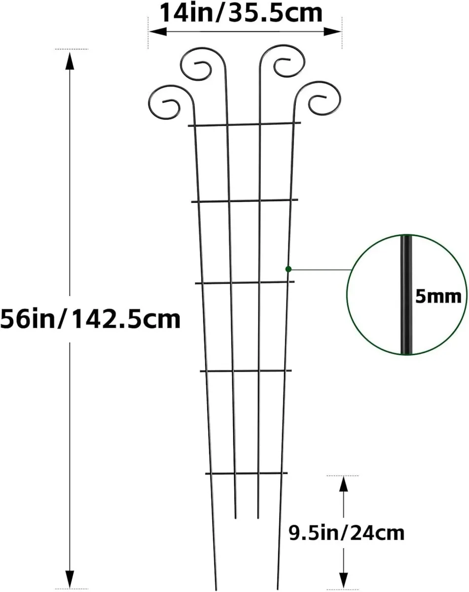 4 Pack Plant Trellis for Potted Plants 142 x 36 - Image 3