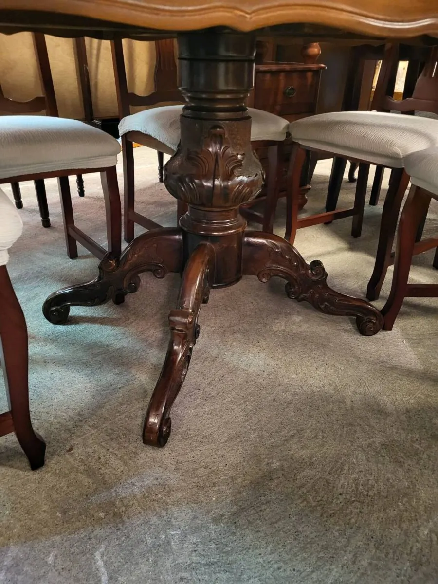 Superb Walnut effect Dining Table + Six Chairs - Image 2