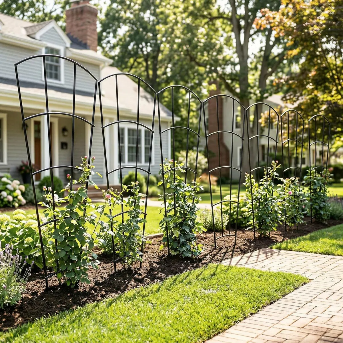 4 Pack 142cm (56) Metal Plant Trellis for Pots - Image 2