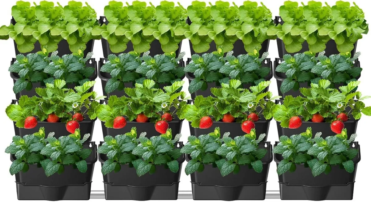 Self Watering Wall Planting Pot Outdoor Hanging - Image 1