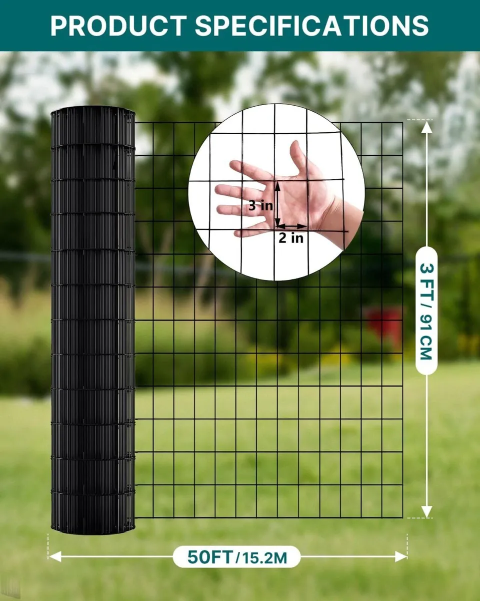 0.9m x 15.2m Wire Mesh Fencing (5cm 7.5cm Holes) - Image 2