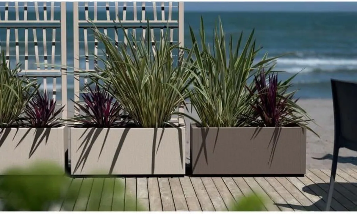 Ethica 80 cm Rectangular Plant Pot Planter with - Image 2