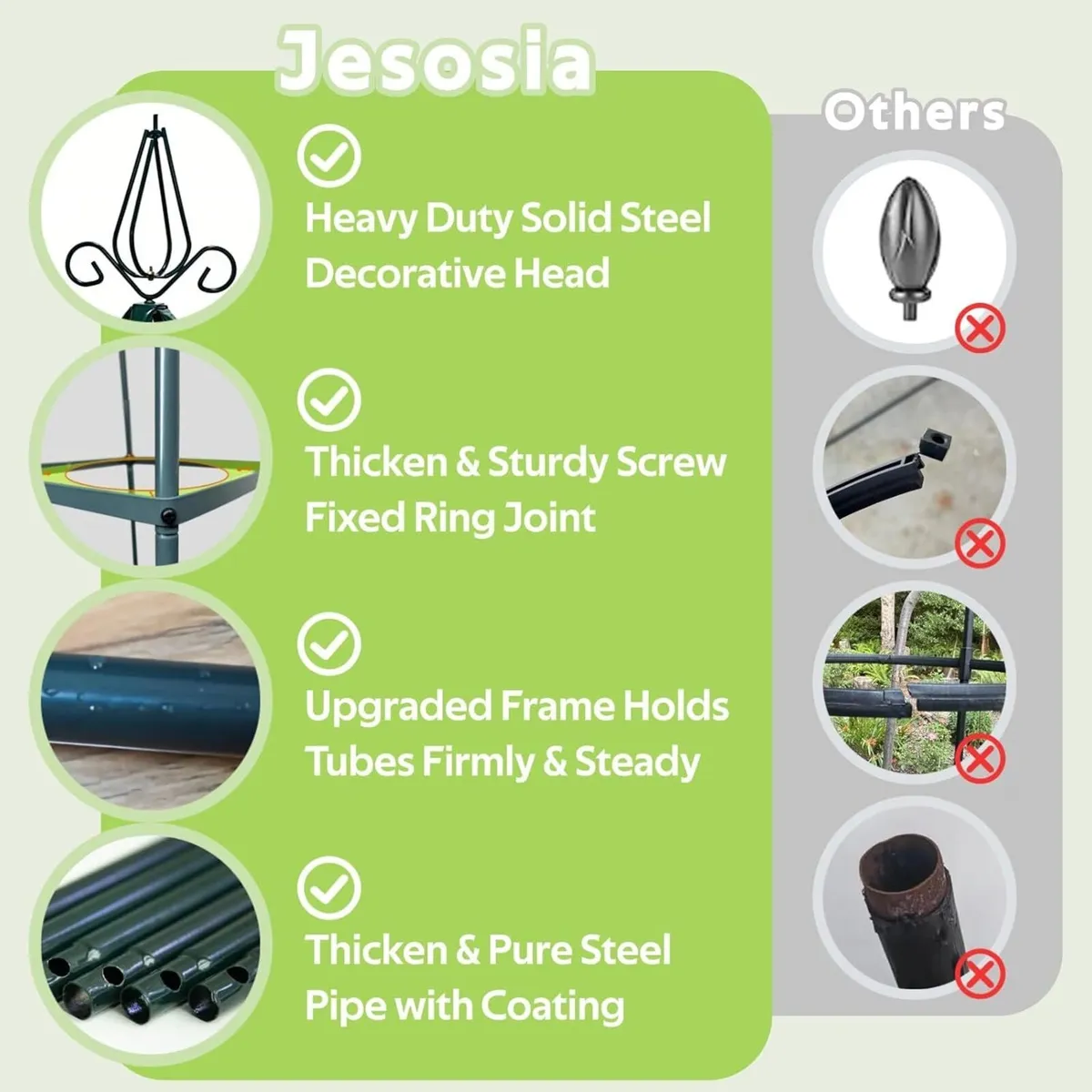 100% Metal Obelisk Trellis for Climbing Plants - Image 4