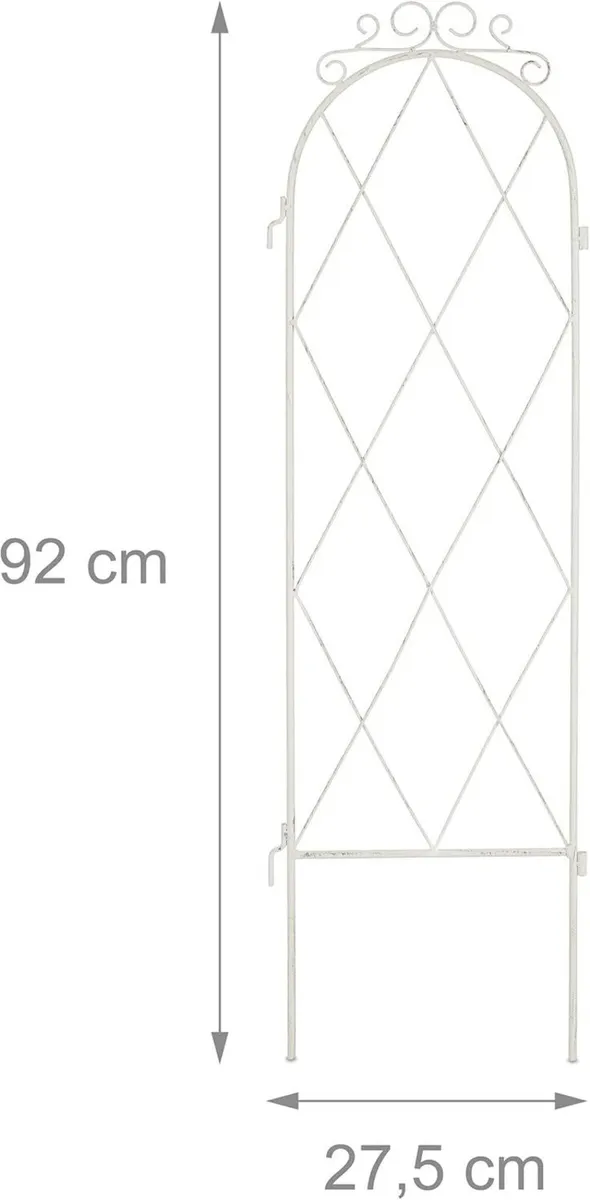 3-panel trellis vintage garden screen metal - Image 3