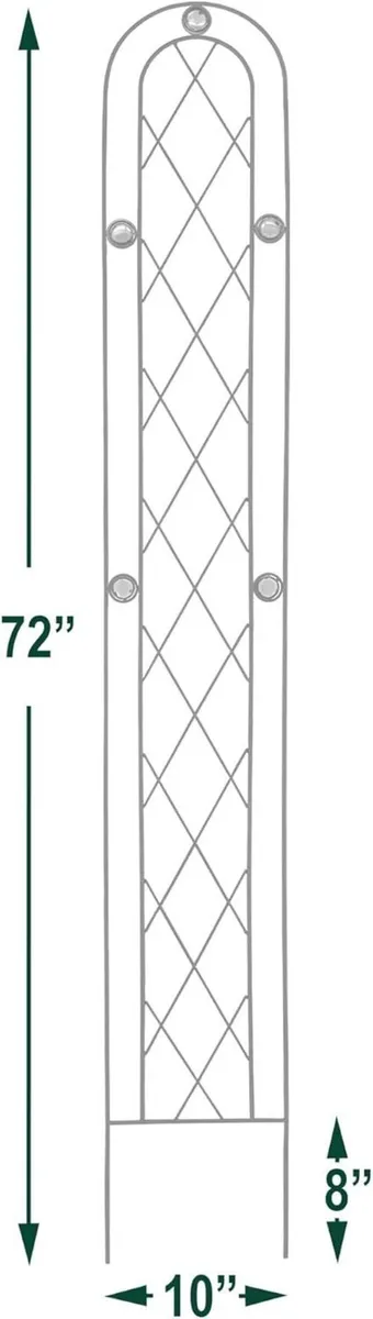 TR03 Arched Garden Trellis 6' x 10 Black - Image 3