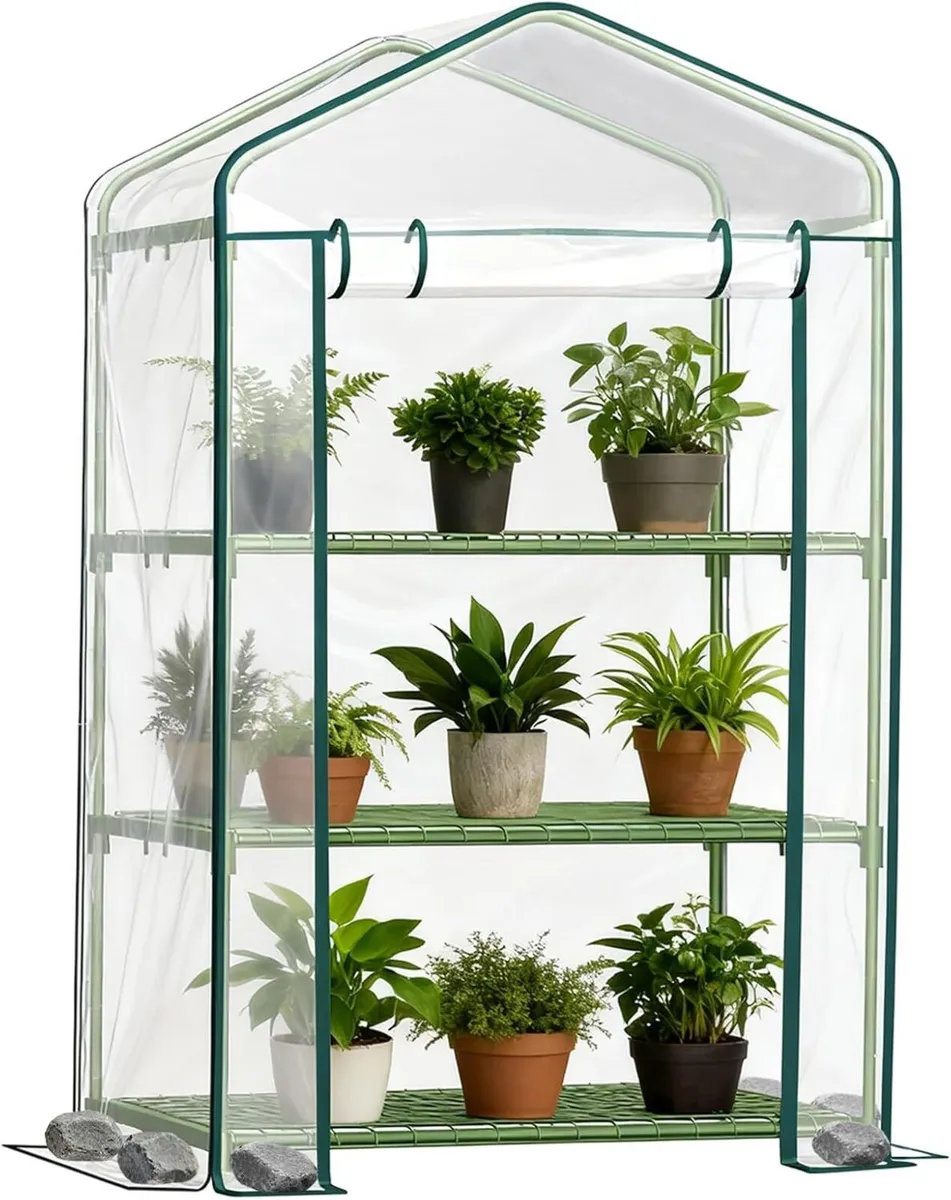 Mini Greenhouse for Outdoor Indoor 3 Tier Shelves - Image 1