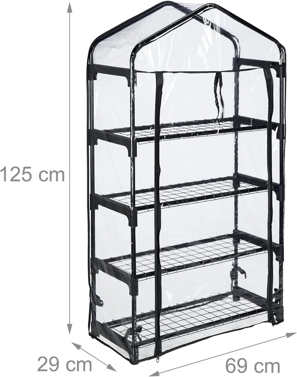 Greenhouse For Balcony PVC Film Steel HxWxD: 125 - Image 3