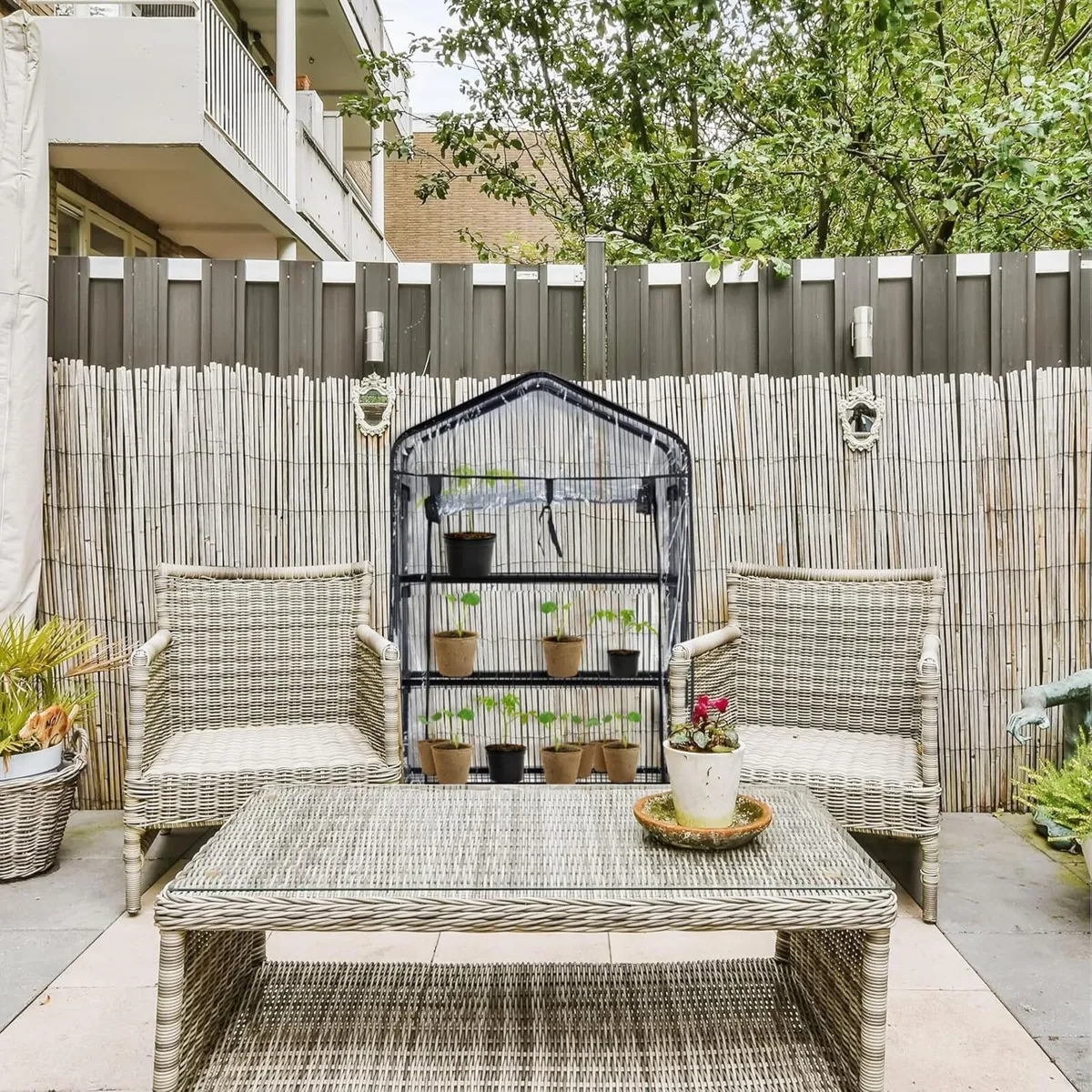 Greenhouse For Balcony PVC Film Steel HxWxD: 125 - Image 4