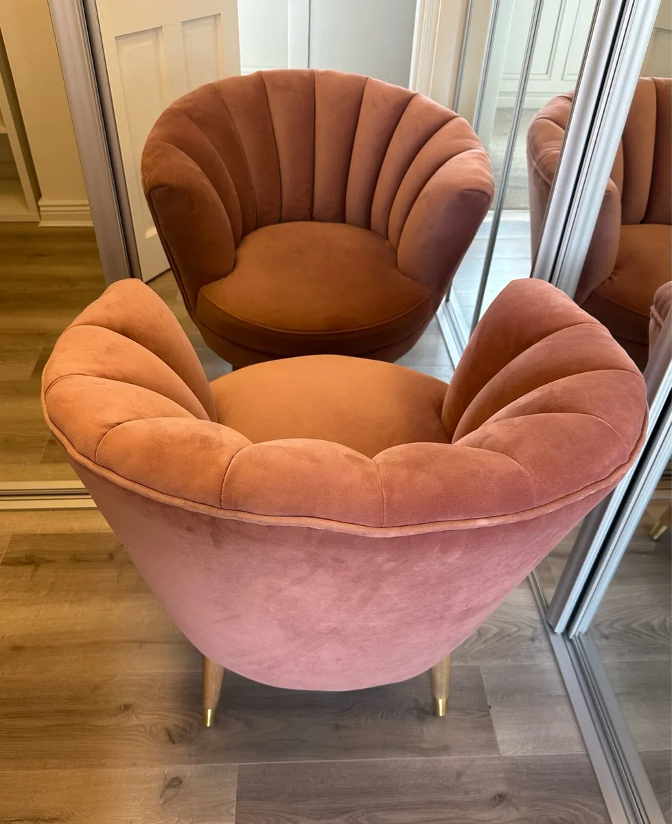 EZ Living Pink Velvet Occasional Chair - Image 2