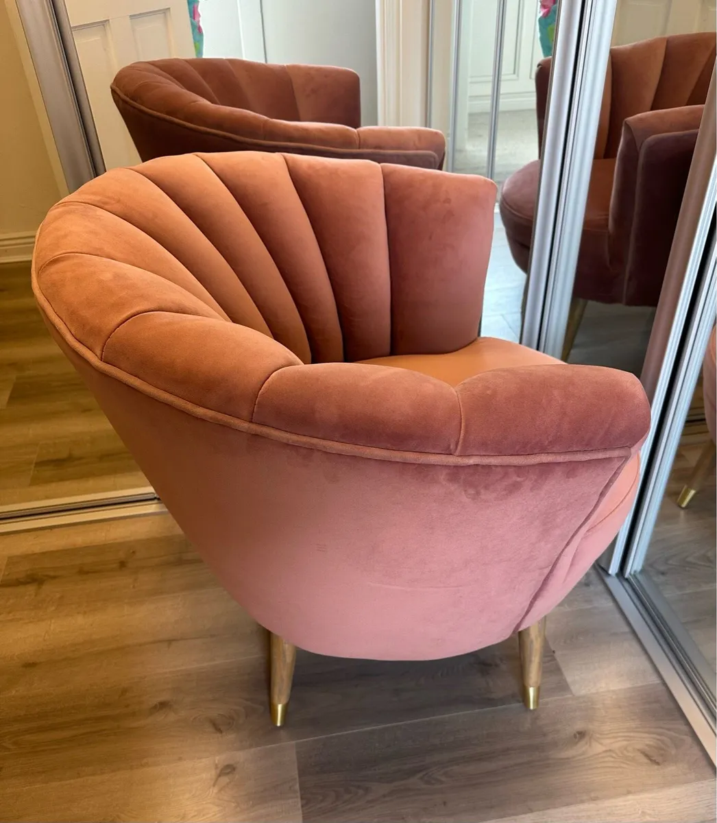 EZ Living Pink Velvet Occasional Chair - Image 3