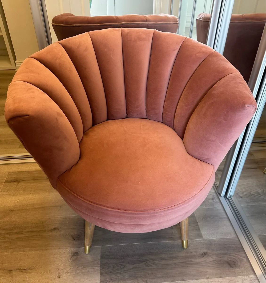 EZ Living Pink Velvet Occasional Chair - Image 4