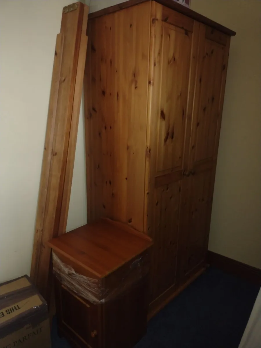 Wardrobe, Locker and bed frame - Image 1