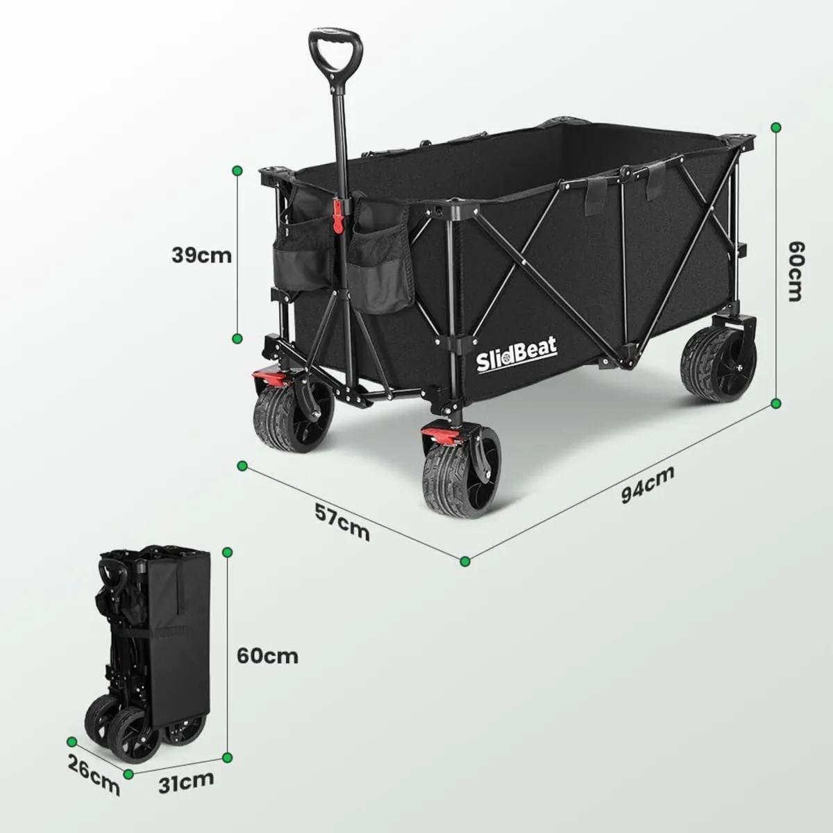 300L Beach Trolley with Big Universal Wheels - Image 2