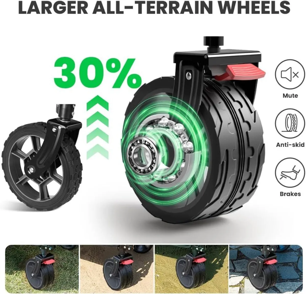 300L Beach Trolley with Big Universal Wheels - Image 4