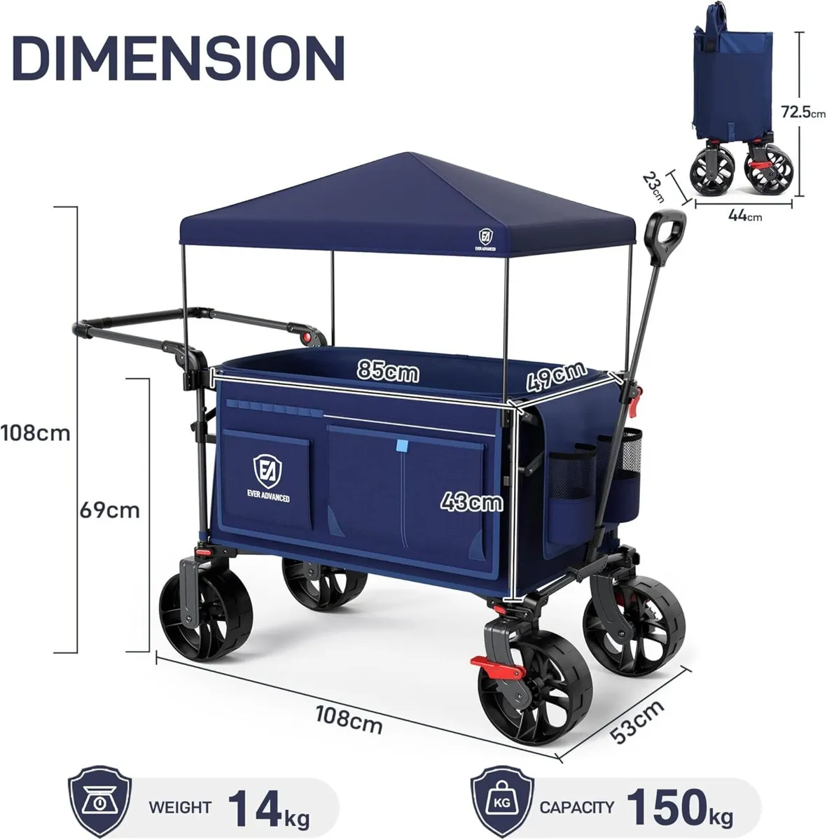 225L Festival Trolley on Wheels with Removable - Image 3