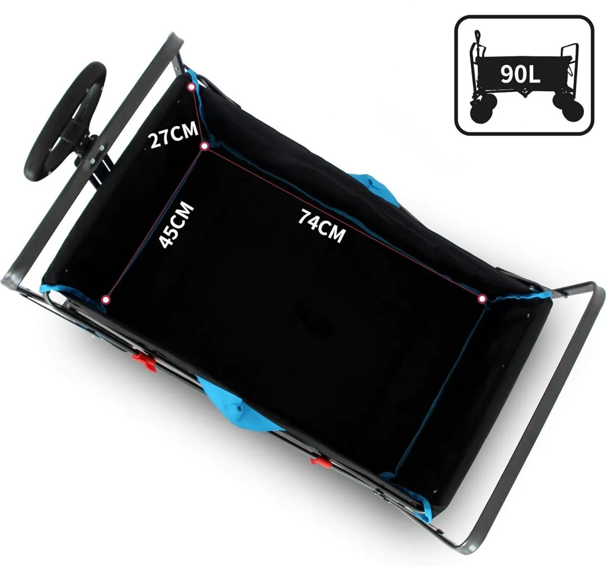 Garden Collapsible Wagon All-terrain Trolley - Image 3