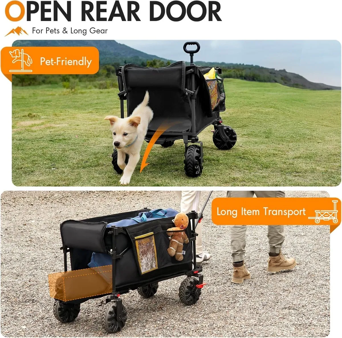 Festival Beach Trolley on Wheels with Canopy - Image 4