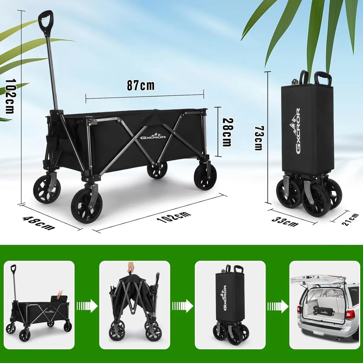 Festival Camping Trolley Cart Heavy Duty Folding - Image 2