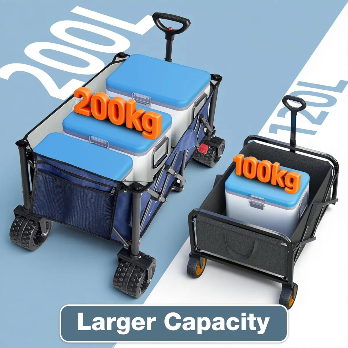 200L Festival Trolley on Wheels 200KG Folding - Image 3