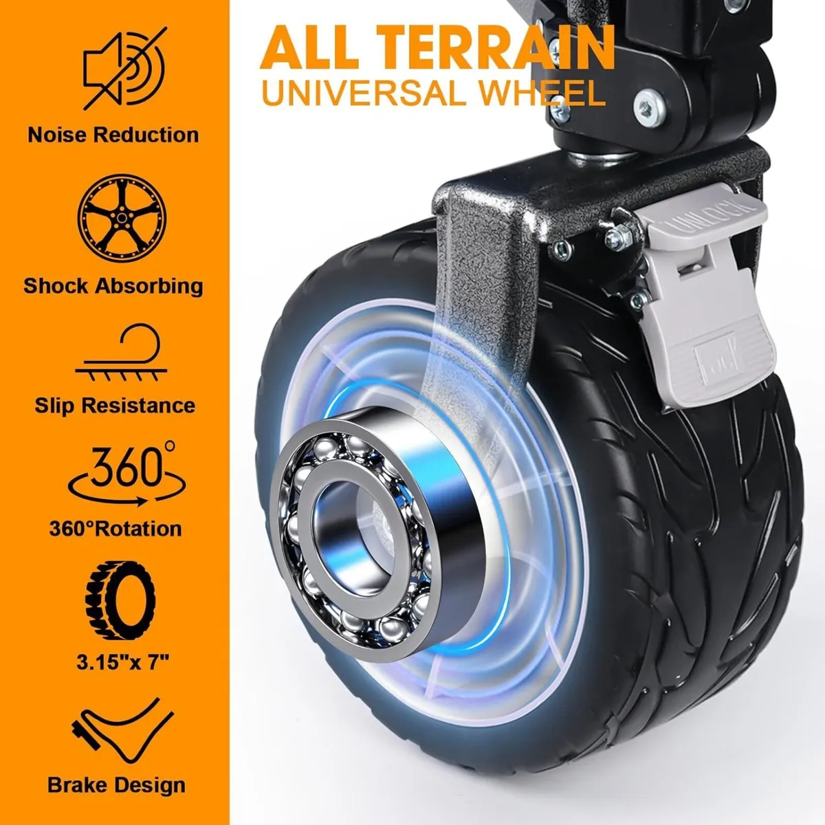 Folding Trolley Cart 200L Collapsible Wagon 330 - Image 4