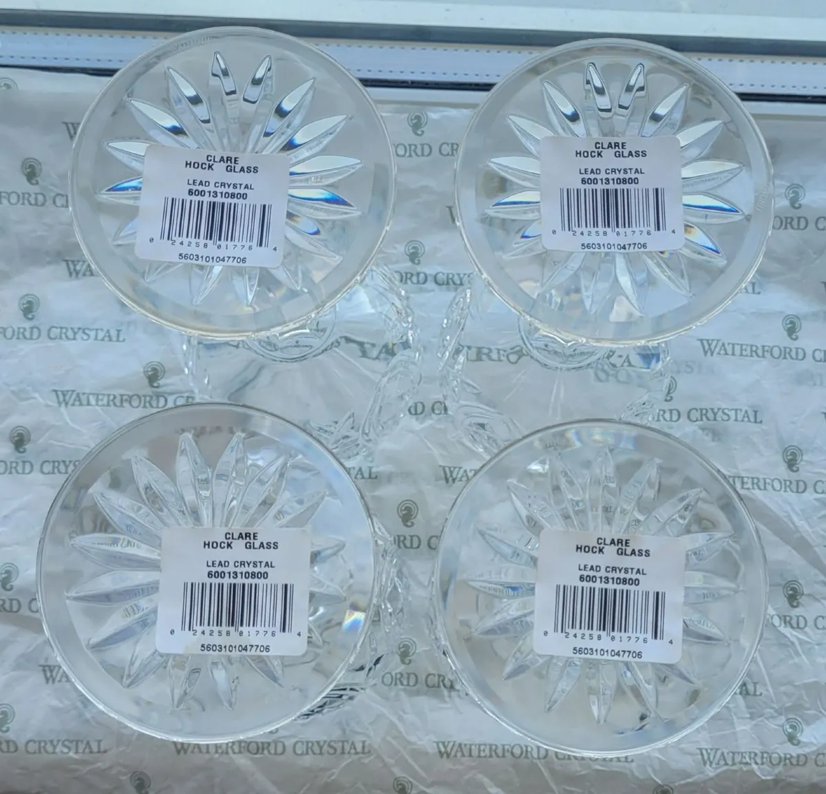Waterford Crystal  Clare Hock Glasses x 4 - Image 2