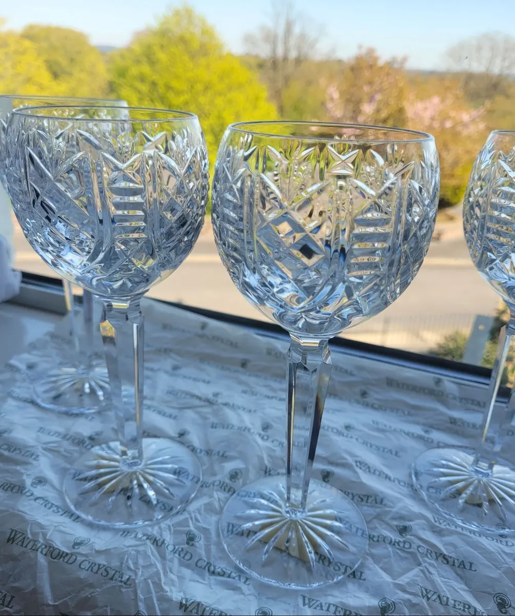 Waterford Crystal  Clare Hock Glasses x 4 - Image 4