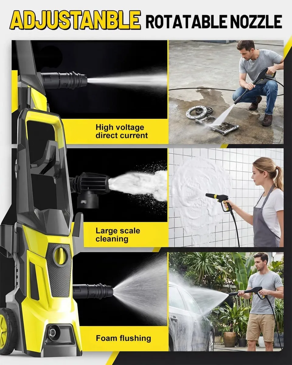 Pressure Washer 1800W Power Jet Washers 135 Bar - Image 2