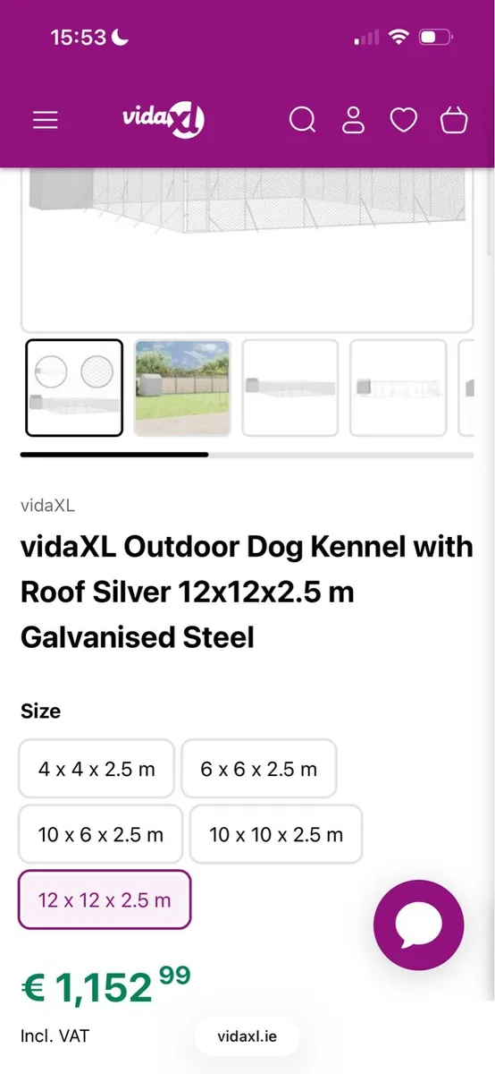 Outdoor Dog Kennel with Roof 12 X 12 X 2.5m - Image 4