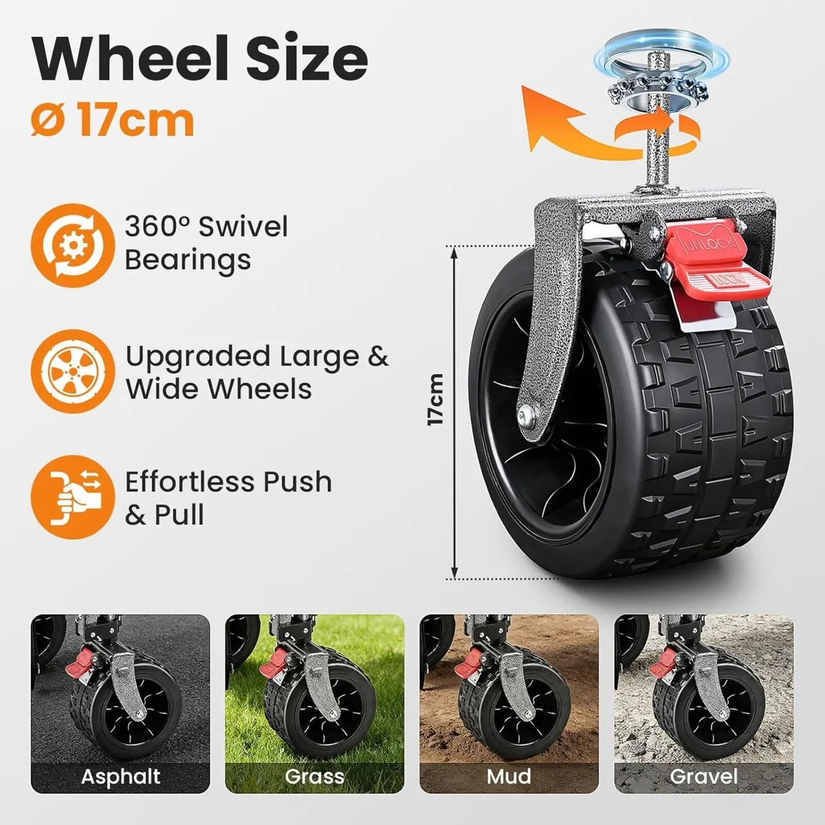 160L Festival Trolley on Wheels Large Folding - Image 2