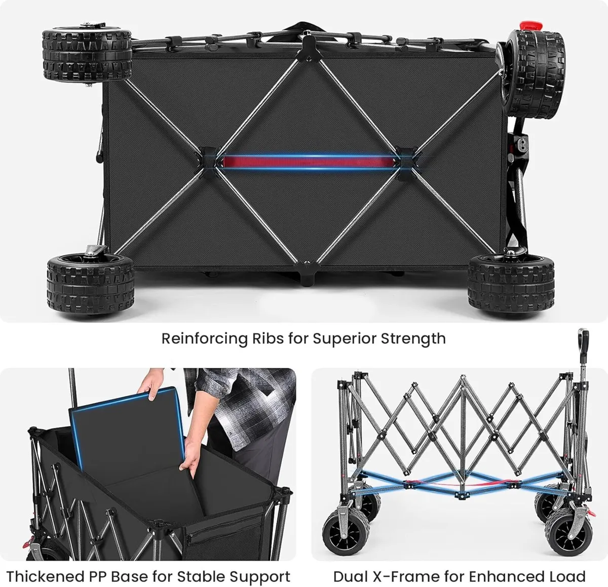 160L Festival Trolley on Wheels Large Folding - Image 3