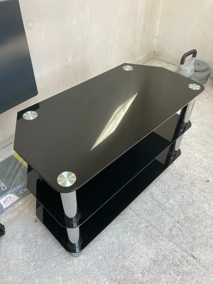 Black glass tv stand - Image 2