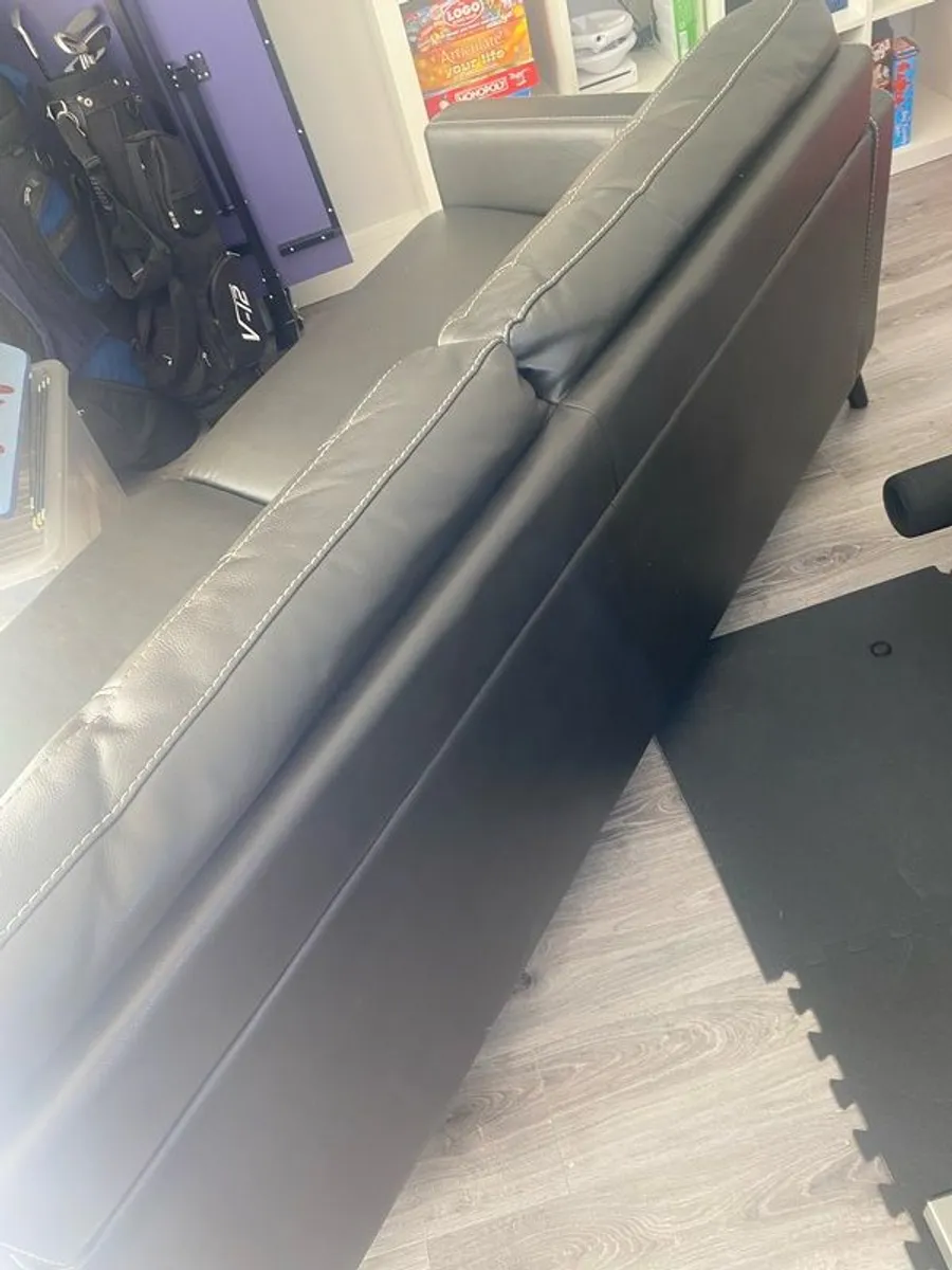 Faux leather sofa - Image 4