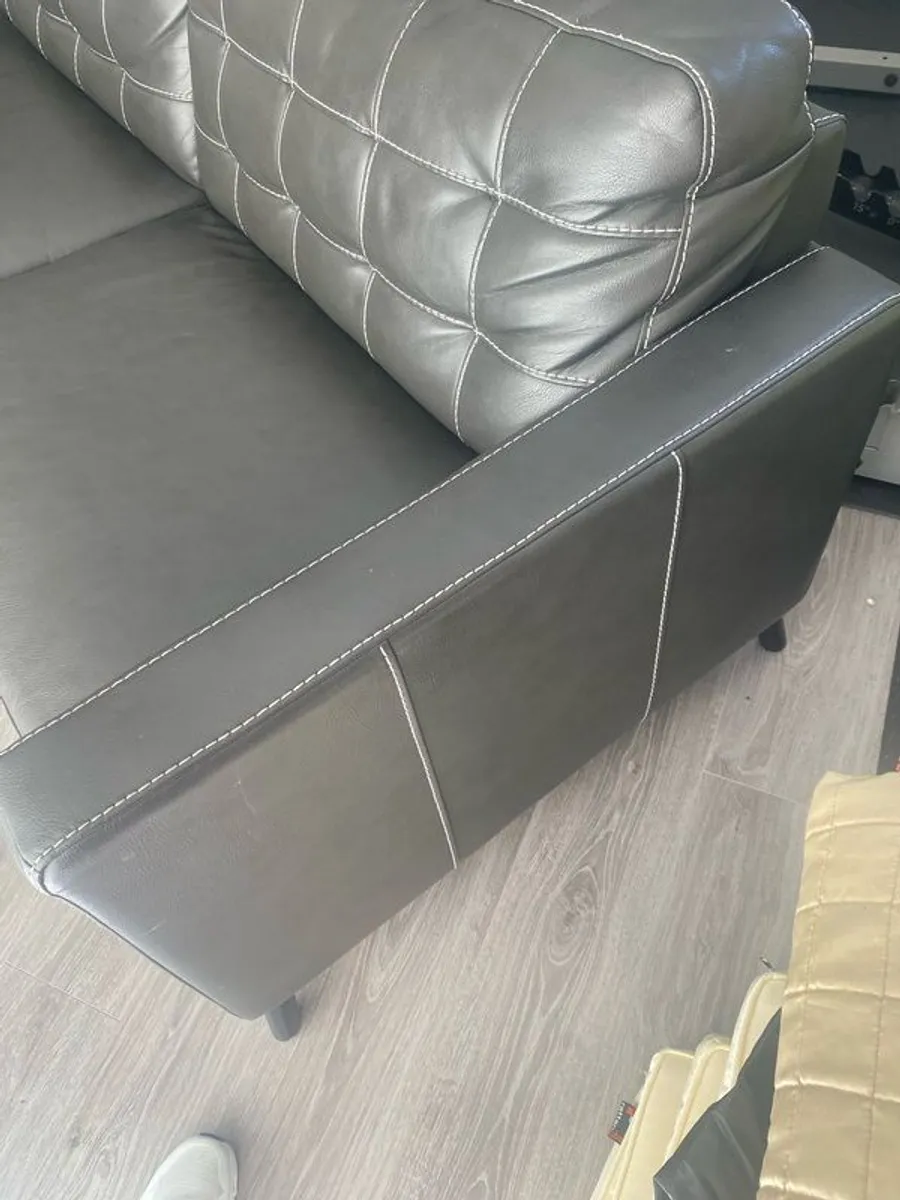 Faux leather sofa - Image 3