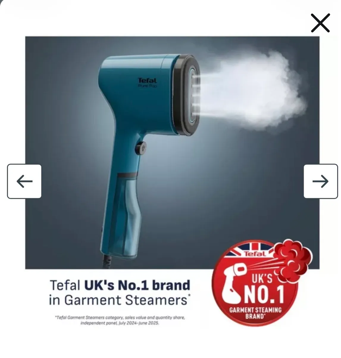 Tefal Pure Pop Clothes Steamer & Lint Remover - Image 3