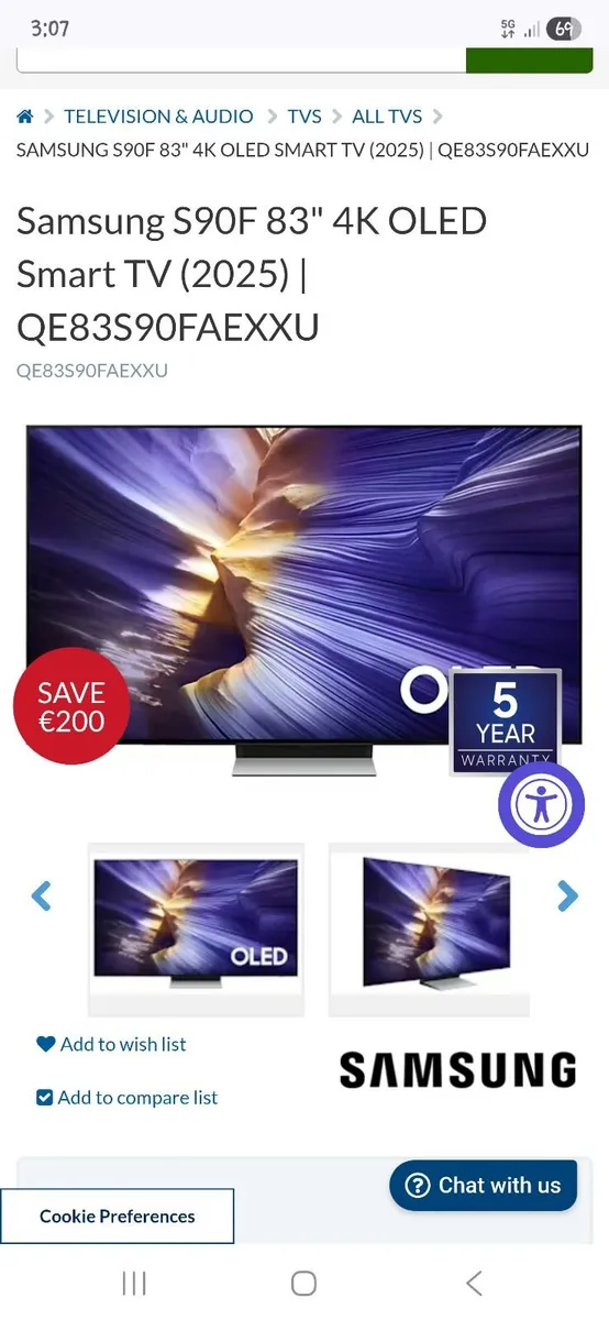 Samsung OLED smart tv 65, warranty till feb 2029 - Image 4