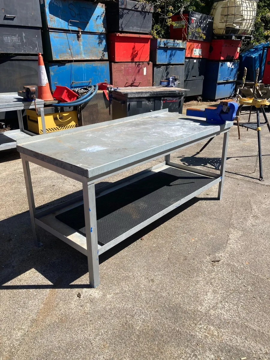 Galvanized work bench for sale - Image 1