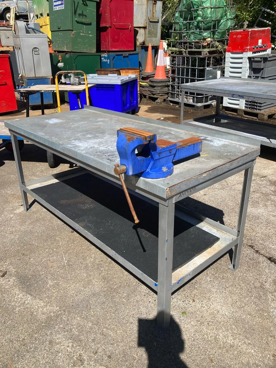 Galvanized work bench for sale - Image 2