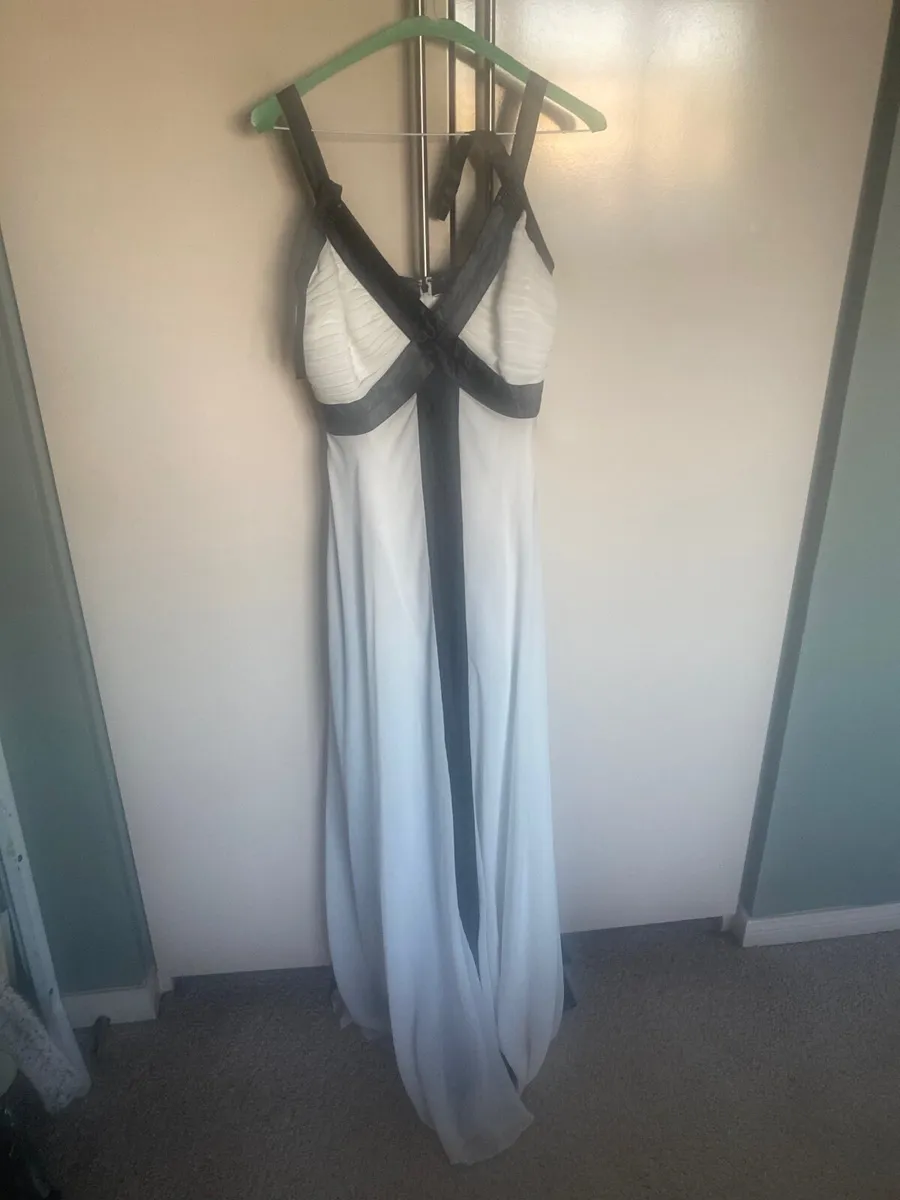 Long  off white and black dress - Image 1