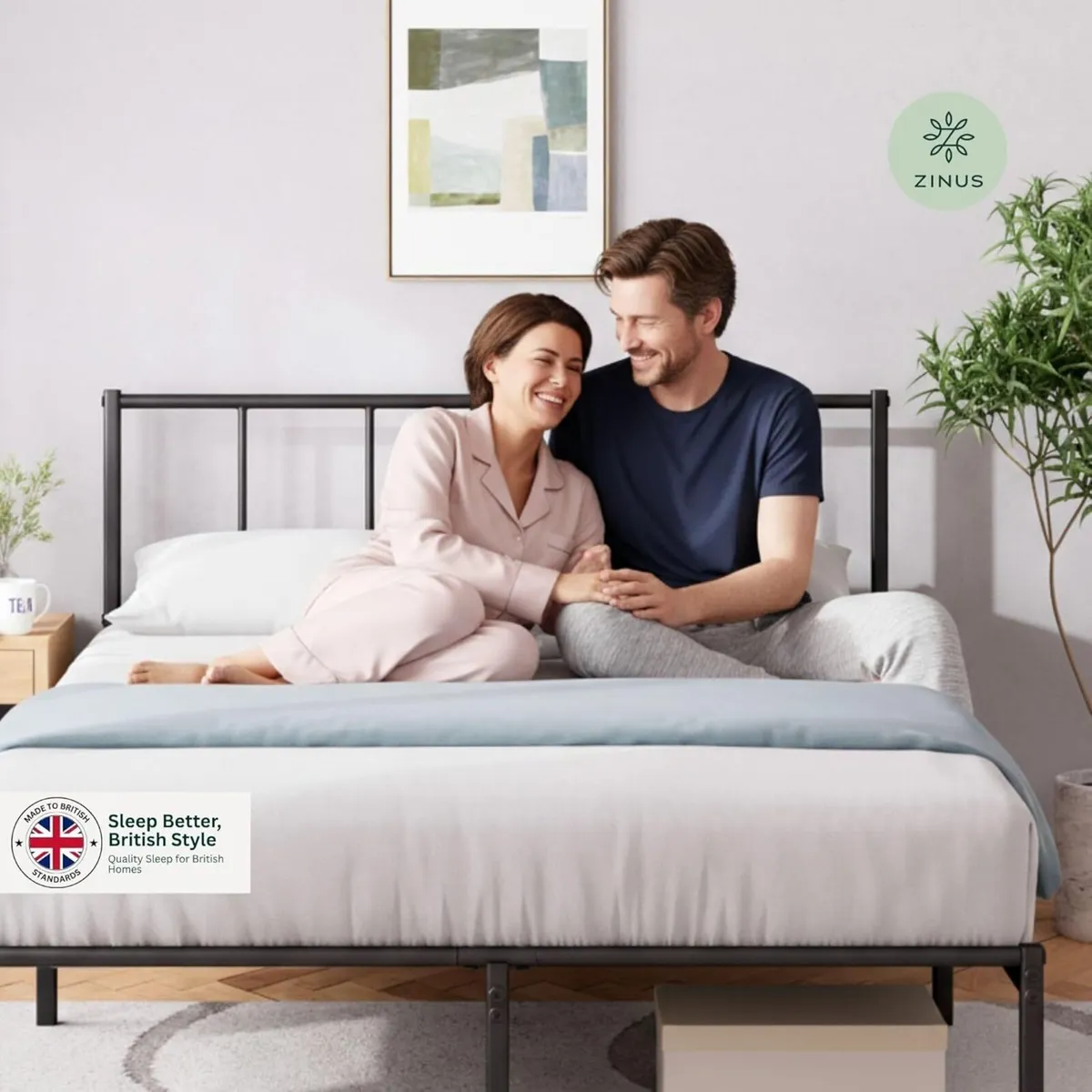 Justin Double Bed Frame with Headboard - 4ft6 - Image 3